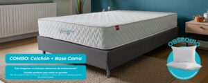 Combo Dreams Colchón Moon + Base Cama + Almohadas