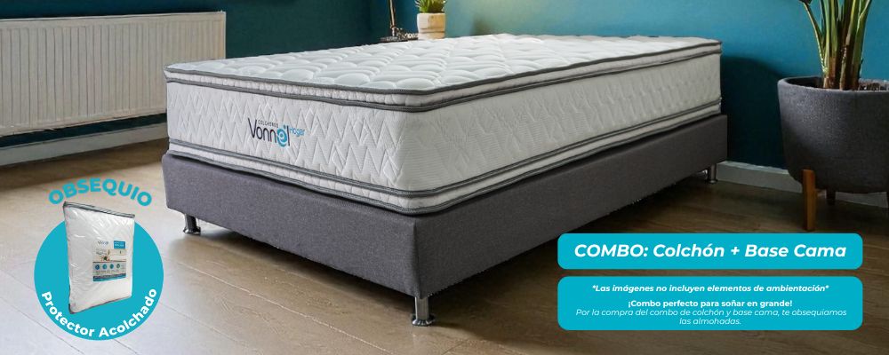 Combo Alegría colchón Special Pillow + Base Cama + Protector Acolchado - Imagen 2