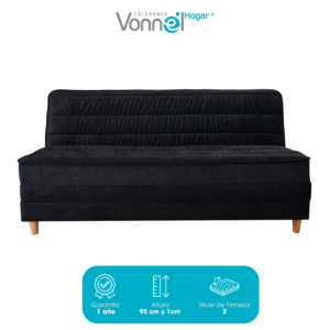 MUEBLE SOFA CAMA NEGRO